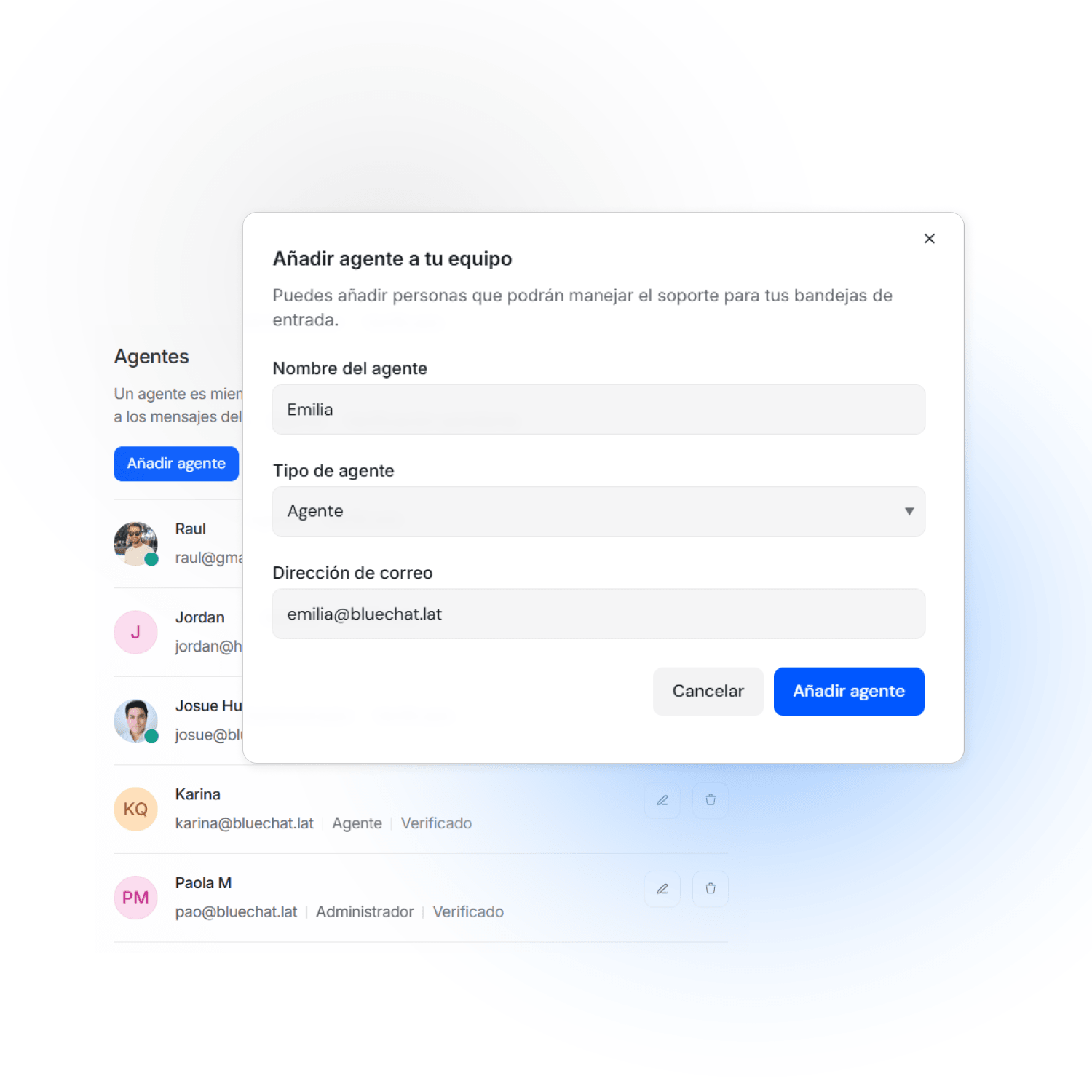 Organiza a tus agentes en equipos