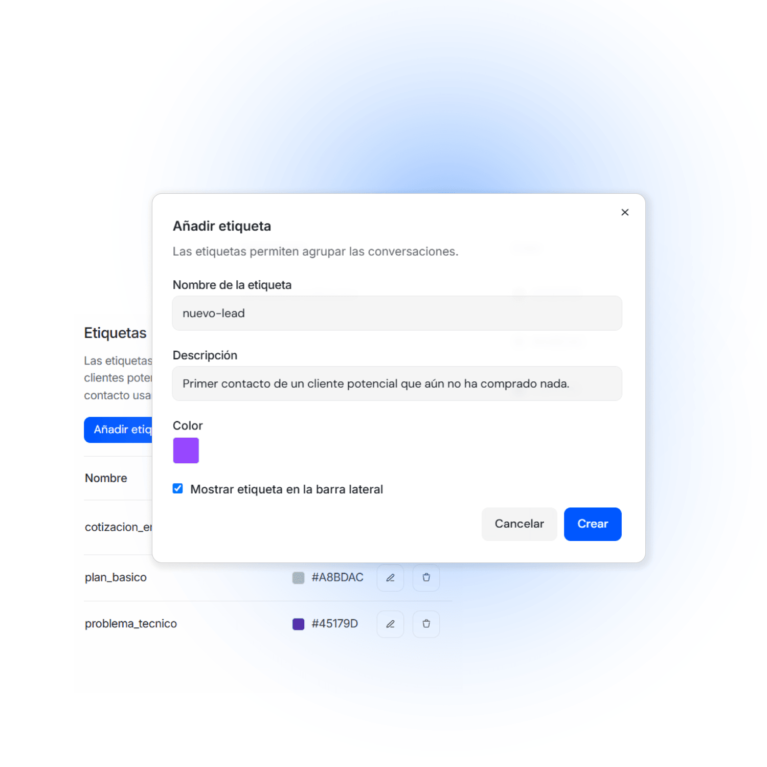Organiza a tus contactos y conversaciones con etiquetas
