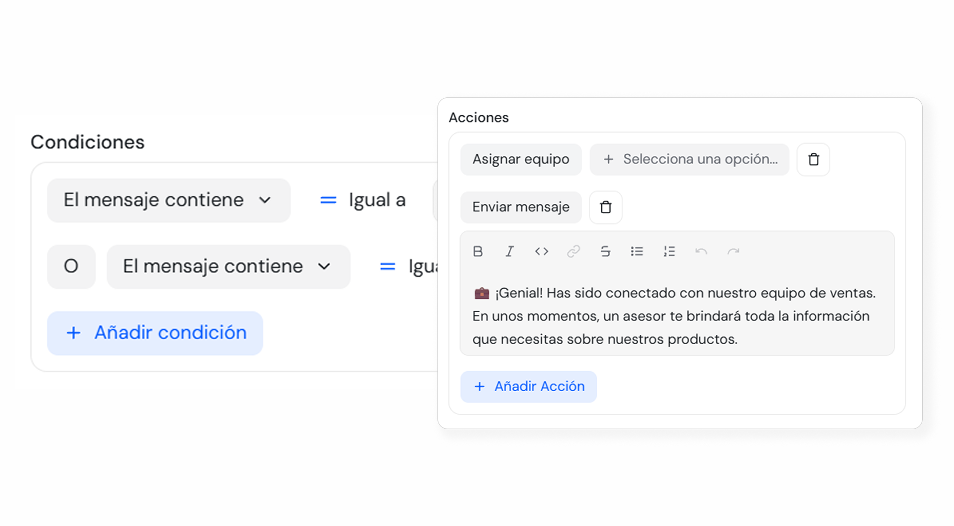 Automatización de reglas